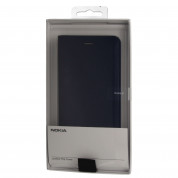 Nokia Leather Flip Cover CP-801 - оригинален кожен калъф с отделение за кр. карта за Nokia 8 (син) 2