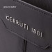 Cerruti 1881 Messenger Bag - луксозна дизайнерска чанта от естествена кожа с дръжки и презрамка за преносими компютри до 15 инча (черна) 3