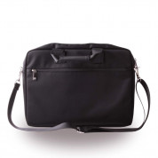 Cerruti 1881 Messenger Bag - луксозна дизайнерска чанта от естествена кожа с дръжки и презрамка за преносими компютри до 15 инча (черна)