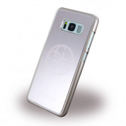 Guess Korry Aluminium Plate Case - дизайнерски алуминиев кейс за Samsung Galaxy S8 (розов)