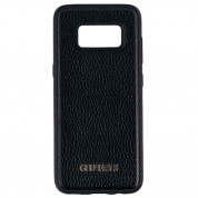 Guess Iridescent Leather Hard Case - дизайнерски кожен кейс за Samsung Galaxy S8 (черен) 1