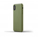 Mujjo Leather Case - кожен (естествена кожа) кейс за iPhone XS, iPhone X (маслинен) 1