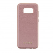 Guess Iridescent Leather Hard Case - дизайнерски кожен кейс за Samsung Galaxy S8 (розов) 1