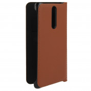 Nokia Leather Flip Cover CP-801 - оригинален кожен калъф с отделение за кр. карта за Nokia 8 (кафяв) 1