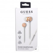 Guess Wired Earphones - слушалки с микрофон за мобилни устройства (златист) 1