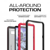 Ghostek Nautical IP68 Waterproof Case - ударо и водоустойчив кейс за Samsung Galaxy Note 8 (черен-червен) 5