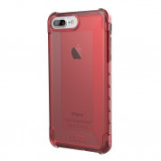 Urban Armor Gear Plyo Case - удароустойчив хибриден кейс за iPhone 8 Plus, iPhone 7 Plus (червен-прозрачен)