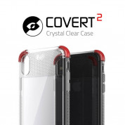 Ghostek Covert 2 Case  - хибриден удароустойчив кейс за iPhone XS, iPhone X (прозрачен-черен) 5