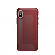 Urban Armor Gear Plyo Case - удароустойчив хибриден кейс за iPhone XS, iPhone X (червен-прозрачен) 1