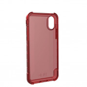 Urban Armor Gear Plyo Case - удароустойчив хибриден кейс за iPhone XS, iPhone X (червен-прозрачен) 7