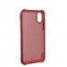 Urban Armor Gear Plyo Case - удароустойчив хибриден кейс за iPhone XS, iPhone X (червен-прозрачен) 8
