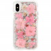 CaseMate Karat Petals Case - дизайнерски кейс с истински цветя и с висока защита за iPhone XS, iPhone X (розов) 1