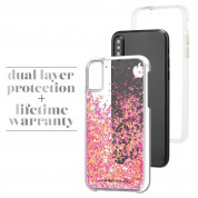 CaseMate Glow Waterfall Case - дизайнерски кейс с висока защита за Apple iPhone XS, iPhone X (розов) 4