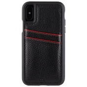 CaseMate Tough ID Case - кейс с висока защита и кожен гръб за iPhone XS, iPhone X (черен) 4