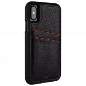CaseMate Tough ID Case - кейс с висока защита и кожен гръб за iPhone XS, iPhone X (черен) 1