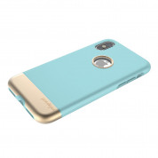 Prodigee Fit Pro Case - хибриден слайдер кейс за iPhone XS, iPhone X (син-златист) 4