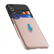 Prodigee Undercover Case - хибриден кейс с място за карти за iPhone XS, iPhone X (розов) 1
