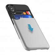 Prodigee Undercover Case - хибриден кейс с място за карти за iPhone XS, iPhone X (сребрист) 1