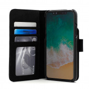 Prodigee Wallegee Case - кожен калъф, тип портфейл с отделящ се кейс и поставка за iPhone XS, iPhone X (черен) 2