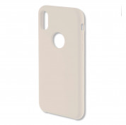 4smarts Cupertino Silicone Case - тънък силиконов (TPU) калъф за iPhone XS, iPhone X (кремав)