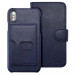 Prodigee Wallegee Case - кожен калъф, тип портфейл с отделящ се кейс и поставка за iPhone XS, iPhone X (син) 1
