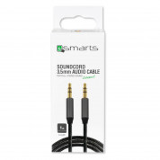 4smarts 3.5mm Stereo Audio Cable SoundCord - качествен 3.5мм. към 3.5мм. аудио кабел 100 см. (два мъжки жака) (черен) 2