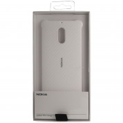Nokia Carbon Fibre Design Case CC-802 - поликарбонатов кейс за Nokia 6 (бял) 1