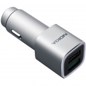 Nokia Double USB Fast Car Charger DC-801 silver