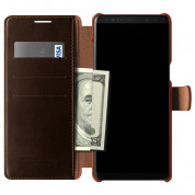 Verus Dandy Layered Case - кожен калъф, тип портфейл за Samsung Galaxy Note 8 (тъмнокафяв) 3