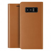 Verus Genuine Leather Diary Case - кожен калъф (естествена кожа), тип портфейл за Samsung Galaxy Note 8 (кафяв) 4