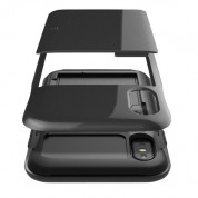 Verus Damda Glide Case - висок клас хибриден удароустойчив кейс с място за кр. карти за iPhone XS, iPhone X (черен) 3