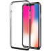 Verus Crystal Bumper Case - хибриден удароустойчив кейс за iPhone XS, iPhone X (черен гланц-прозрачен) 1