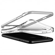 Verus Crystal Bumper Case - хибриден удароустойчив кейс за iPhone XS, iPhone X (сребрист-прозрачен) 3