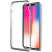 Verus Crystal Bumper Case - хибриден удароустойчив кейс за iPhone XS, iPhone X (сребрист-прозрачен) 1