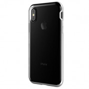 Verus Crystal Bumper Case - хибриден удароустойчив кейс за iPhone XS, iPhone X (сребрист-прозрачен) 2
