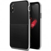 Verus High Pro Shield Case - висок клас хибриден удароустойчив кейс за iPhone XS, iPhone X (черен-сребрист)