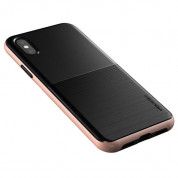 Verus High Pro Shield Case - висок клас хибриден удароустойчив кейс за iPhone XS, iPhone X (черен-розов) 2