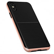 Verus High Pro Shield Case - висок клас хибриден удароустойчив кейс за iPhone XS, iPhone X (черен-розов) 1