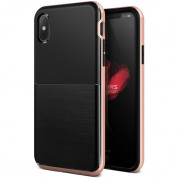 Verus High Pro Shield Case - висок клас хибриден удароустойчив кейс за iPhone XS, iPhone X (черен-розов)