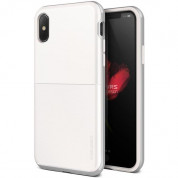Verus High Pro Shield Case - висок клас хибриден удароустойчив кейс за iPhone XS, iPhone X (бял-сребрист)
