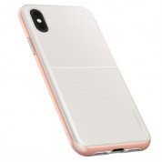Verus High Pro Shield Case - висок клас хибриден удароустойчив кейс за iPhone XS, iPhone X (бял-розов) 1