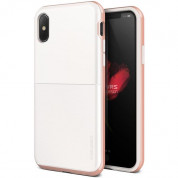 Verus High Pro Shield Case - висок клас хибриден удароустойчив кейс за iPhone XS, iPhone X (бял-розов)