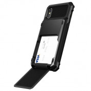Verus Damda Folder Case - висок клас хибриден удароустойчив кейс с място за кр. карти за iPhone XS, iPhone X (черен) 1