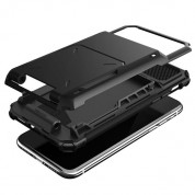 Verus Damda Folder Case - висок клас хибриден удароустойчив кейс с място за кр. карти за iPhone XS, iPhone X (черен) 3