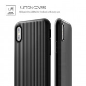 Verus Shine Coat Case - хибриден удароустойчив кейс за iPhone XS, iPhone X (черен) 3