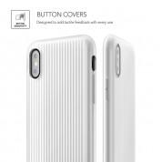 Verus Shine Coat Case - хибриден удароустойчив кейс за iPhone XS, iPhone X (бял) 4