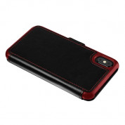 Verus Dandy Layered Case - кожен калъф, тип портфейл за iPhone XS, iPhone X (черен) 4