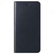 Verus Genuine Leather Diary Case - кожен калъф (естествена кожа), тип портфейл за iPhone XS, iPhone X (тъмносин) 2