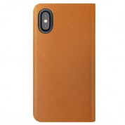 Verus Genuine Leather Diary Case - кожен калъф (естествена кожа), тип портфейл за iPhone XS, iPhone X (тъмнокафяв) 3