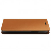 Verus Genuine Leather Diary Case - кожен калъф (естествена кожа), тип портфейл за iPhone XS, iPhone X (тъмнокафяв) 4